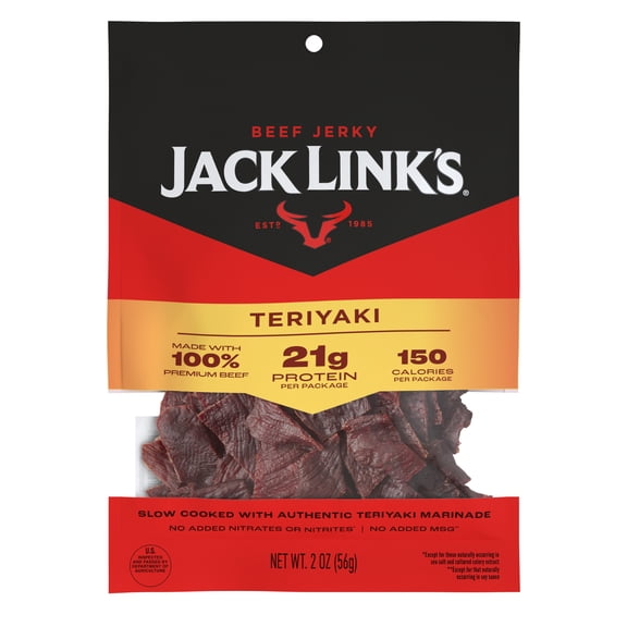 Jack Link's Teriyaki Beef Jerky, 2 Ounce