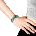 thumbnail image 5 of Blue Turquoise Gemstone Tribal Triple Wrap Cotton Rope Bracelet, 5 of 5