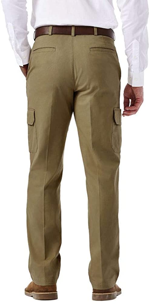 Haggar Mens Stretch Comfort Cargo Expandable-Waist Classic-Fit Pant - image 2 of 3