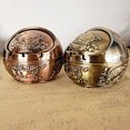 thumbnail image 3 of Ashtray Ball Shaped Windproof Alloy Anti-fall Ash Container for House, 3 of 7