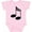AD-Pink, variant on Inktastic Music Notes Musician Boys or Girls Baby Bodysuit