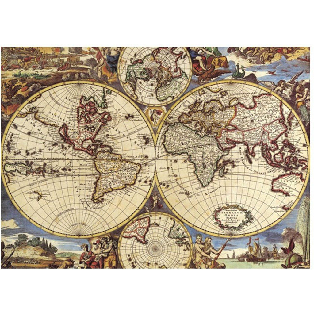 1000 Piece The World Map Jigsaw Puzzles Adult Kids Educational Puzzle Toy Gift 