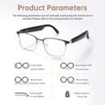 thumbnail image 6 of 2025 New Smart Glasses, AI Voice Assistant, 3s Auto Dimming &amp; Anti-Blue Light, Wireless HD Calls, Hi-Fi Music, Stylish Unisex Eyewear for Driving, Sports &amp; Holiday Gifting, 6 of 12