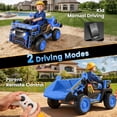 thumbnail image 6 of Wisairt 24V Ride On Dump Truck for Kids, 2 Seater 4WD Electric Truck, 4×200W Motors, Power Car Wheel with Remote Control, Automatic Dump Bed, Shovel, Music, Blue, 6 of 10