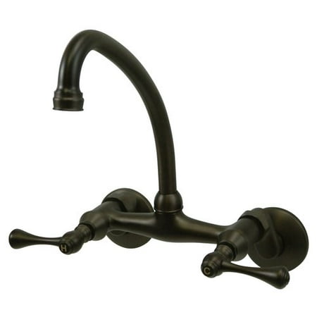 Kingston Brass Adjustable Wall Mounted Double Handle Kitchen (Best Brass Kitchen Faucet)