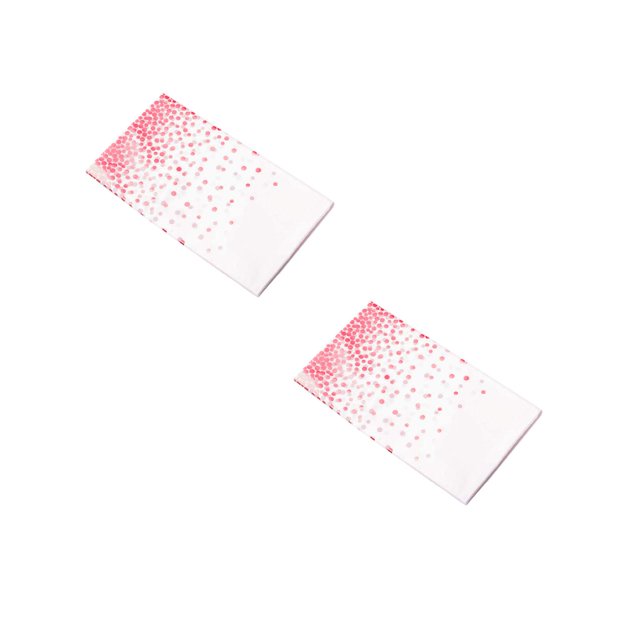 Oleegame 2PC Plastic Tablecloths Gold Dot Disposable Tablecloths Plastic Dot Table Cover Red
