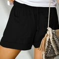 thumbnail image 2 of OJSFQUFP Women’S Athletic Shorts Black Womens Plus Size Shorts Casual Summer Beach Drawstring Shorts with Pockets Loose Cute Vacation Trendy Clothes L, 2 of 7