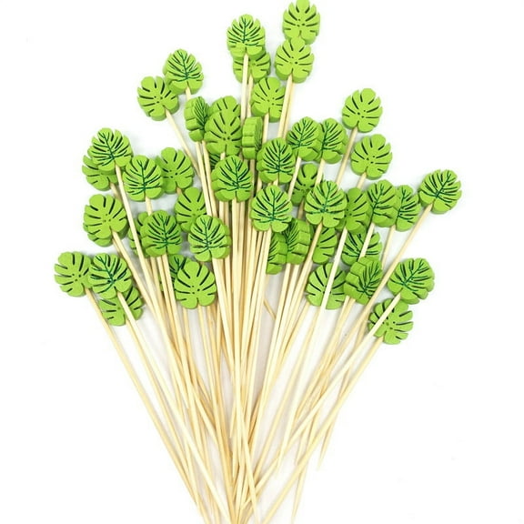 200 Counts x Cocktail Picks Appetizer Toothpicks about 4.7 inch Decorative Toothpicks-Green
