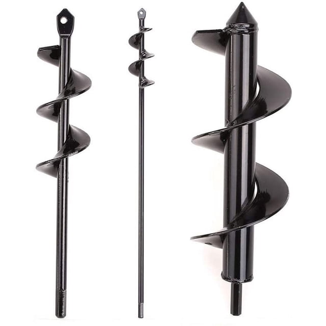 Rawiri Broca en Espiral de 3 Piezas, Broca para barrena de jardín, barrena para jardinería, barrena para plantar árboles, Arbustos, Broca helicoidal, barrena para plantar