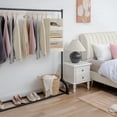 thumbnail image 4 of GRANNY SAYS 3-Shelf Hanging Organizer, Foldable Hanging Closet Storage, Hanging Shelves for Wardrobes, RV Closet, Beige, 4 of 9