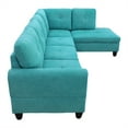 thumbnail image 6 of Aukfa Sectional Sofa, Living Room Couch with Storage Ottoman, Right Facing Chaise, Flannel, Green, 6 of 10