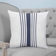 thumbnail image 4 of Pillow Covers 26x26 Set of 2, Blue Vertical Striped Throw Pillow Covers Decorative Couch Cushion Cover, White Minimalist Modern Microfiber Soft Square Pillowcases for Bedroom Living Room Sofa, 4 of 7