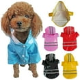 thumbnail image 1 of Dog Reflective Waterproof Raincoat Teddy Puppy Hooded Jacket Coat Pet Clothes, 1 of 8