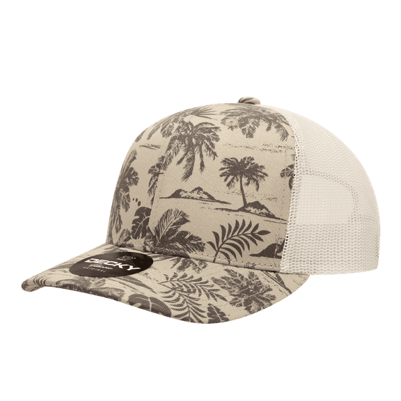 Decky 6037 6 Panel Mid Profile Structured Tropical Trucker-STN_TRO
