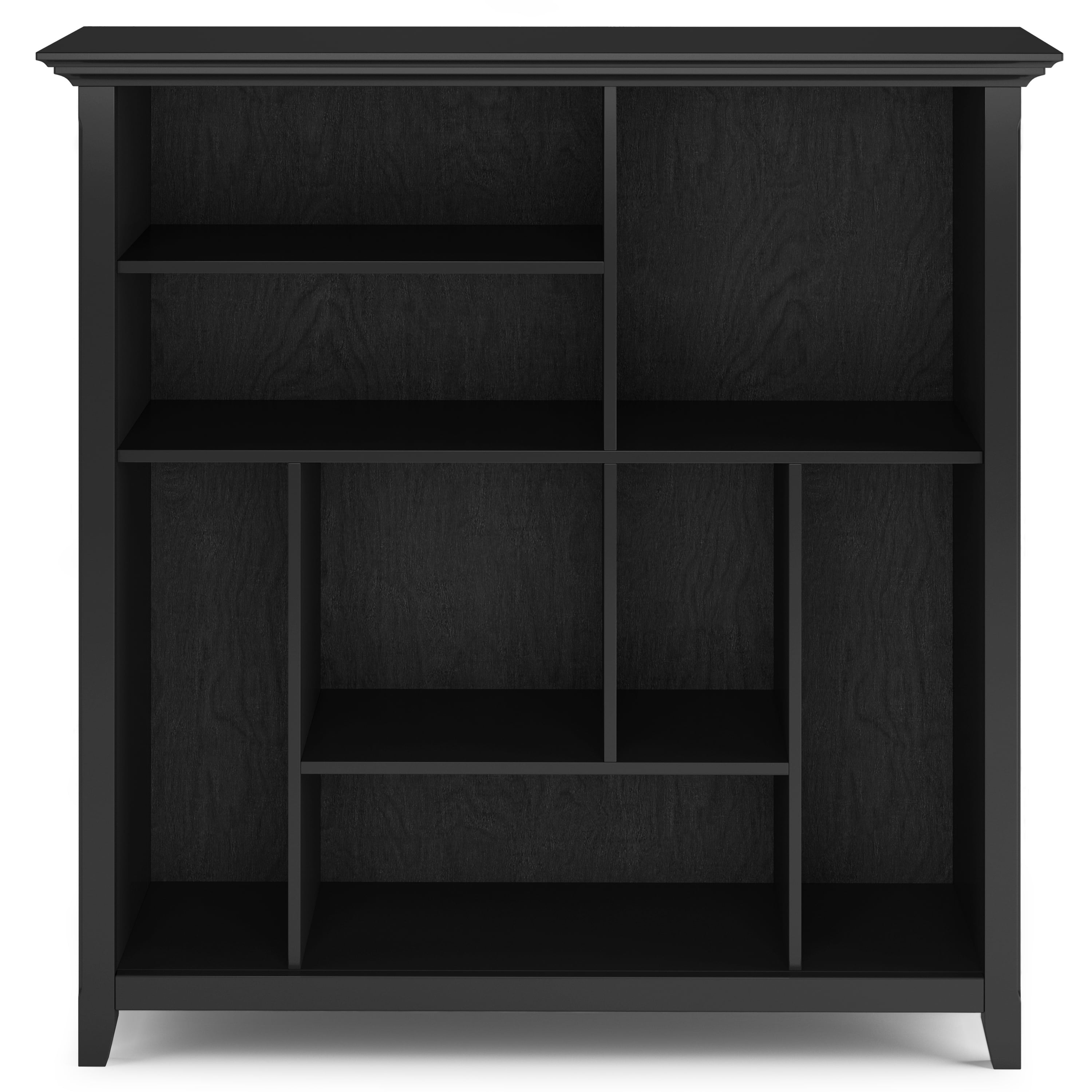 Simpli Home Amherst SOLID WOOD 44 inch x 44 inch Transitional Multi Cube Bookcase and Storage Unit in Black