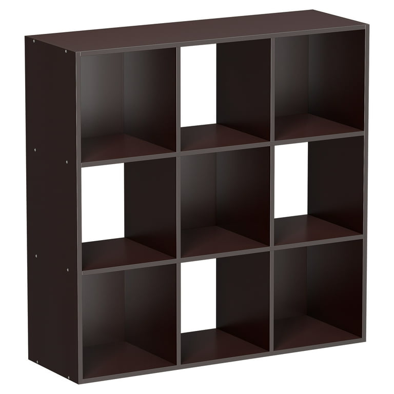 ZENSTYLE Wooden 9-Cube Bookcase Organizer, Wood Cubby Storage