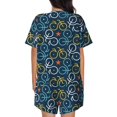 thumbnail image 4 of Womens Pajama Sets With Pocket, Bicycle Colorful Lounge Sets Short Sleeve Sleepwear PJ Sets for Women, 4 of 6