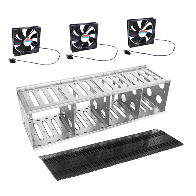 Weiweiguan 1 Set Hard Drive Cage 12/16-layer Shockproof Expansion Rack Multi-layer External Hard Drive Cage