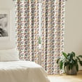 thumbnail image 2 of Ambesonne Floral Curtains, Lilies Blossoms Skull, Pair of 28"x84", Pink Orange Green, 2 of 5