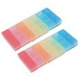 thumbnail image 1 of 2 Pcs Detachable Medicine Chest 7 Days 21 Compartments Colorful Pills Storage Box Portable Plastic Box, 1 of 8