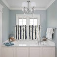 thumbnail image 3 of 2 Panels Kitchen Tier Curtains 39 Inch Length, Farmhouse Trees Grommets Window Treatment Curtain, Country Forest Leaves Plants Silhouette Thermal Curtains Drapes for Living Room/Bathroom, 3 of 9