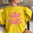 thumbnail image 1 of Pop cazadora para niña Demo-n Hunters Printed Anime Print Long-Sleeved Sweatshirt 1*Top （Yellow）, 1 of 3