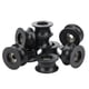 thumbnail image 4 of 10Pcs Roller Bearing Deep UShaped Groove Nylon Coated Pulley Guide Rail Wheel 608ZZ, 4 of 5