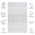 thumbnail image 6 of SAFAVIEH Tucson Kim Traditional Machine Washable Area Rug, Beige/Grey, 3' x 5', 6 of 8