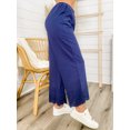 thumbnail image 5 of Feinuhan Womens Elastic Waist Loose Fit Casual Cotton Straight Leg Lounge Pants, 5 of 5