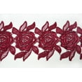 thumbnail image 3 of 3",4", 4.5",4.75",5", 5.75",5 1/8", 6",7.5" Embroidered Burgundy Venice Lace, 3 of 7