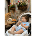 thumbnail image 6 of BemeyourBBs Toddler Baby Boys Summer Clothes Infant Baby Boy Crayfish Crab Outfits Jacquard Patchwork Short Sleeve T-Shirts and Lobster Crab Embroidery Elastic Waist Pockets Shorts Set, 6 of 9