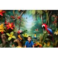 thumbnail image 4 of Photography Background Safari Rainforest Jungle Tropical Parrot Kid Birthday Party Portrait Decor Backdrop Photo Studio, 4 of 7