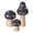 Brown, variant on Tanuke Wooden Mushroom Decor Exquisite Craft Home Office Desktop Ornament for Art Lovers, 3Pcs for Bedroom Study Room Coffee Shop (Purple)