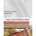 thumbnail image 6 of 4th of July RV Awning Sun Shade Screen 9'X7' Patriotic American Flag Mesh Sunscreen Retro Wooden Plank Awning Shade Screen with Zipper UV Blocker Completed Kits for RV Motorhome Camper, 6 of 7