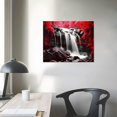 thumbnail image 3 of Nawypu Forest Canvas Wall Art Red and Black Bathroom Wall Decor Fall Pictures Mountain Waterfall Landscape Poster Tropical Tree Painting Nature Scenery Artwork for Living Room Home Decorations, 3 of 4