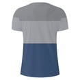 thumbnail image 4 of EQWLJWE Spring Saving! Couleur Bloc Chemise Hommes, Bleu Couleur Bloc Chemise Hommes, T-Shirt Homme Couleur Bloc Manches Courtes Col Rond Extérieur Tee Tops, 4 of 5