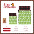 thumbnail image 3 of Rocae Green Lemon Slices Print Christmas Drawstring Linen Gift Bag with Drawstrings Treat Bag Goody Present Bags for Christmas Party Favor, 3 of 8