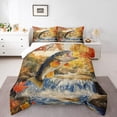 thumbnail image 2 of Erosebridal Pike Fish Bedding Full Comforter Set, Fishing and Hunting Comforter Sets Full Size, Rustic Lake Reversible Down Comforter, Lightweight Bedroom Decorative, 3pcs, 2 of 8
