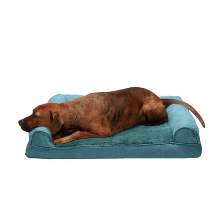 UPC: 0842229125153 | FurHaven Pet Products Plush & Suede Full Support Sofa Dog Bed – Deep Pool Large