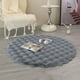 thumbnail image 1 of Alfombra Redonda de Terciopelo Color Crema de 50 Cm | Alfombra Suave de Fibra de Poliéster | Cojín Antideslizante para Sofá | Beige, Gris, Blanco, Caqui y Verde | para Sala de Estar, Dormitorio, Baño, 1 of 6