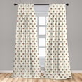 thumbnail image 5 of Ambesonne Cartoon Curtains, Pastel Colored Ladybugs, Pair of 28"x95", Multicolor, 5 of 5