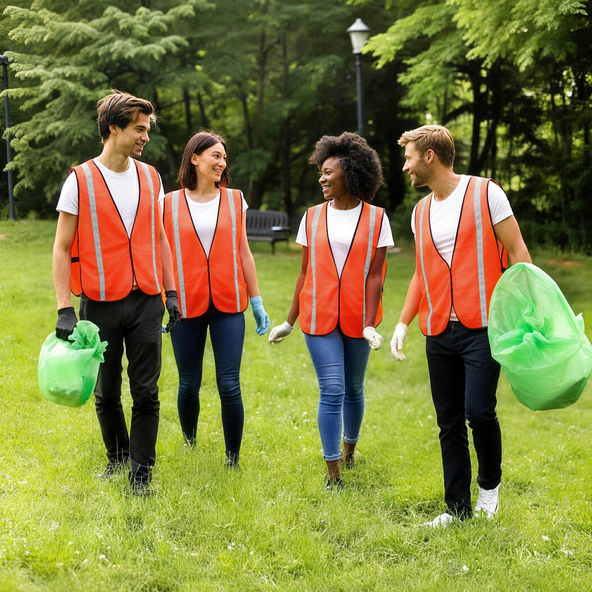KAYGO Reflective High Visibility Safety Vest, KG0008-10 Silver Stripe, for Men and Women