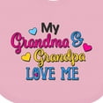 thumbnail image 4 of Inktastic My Grandma and Grandpa Love Me with Hearts Boys or Girls Baby Bib, 4 of 4