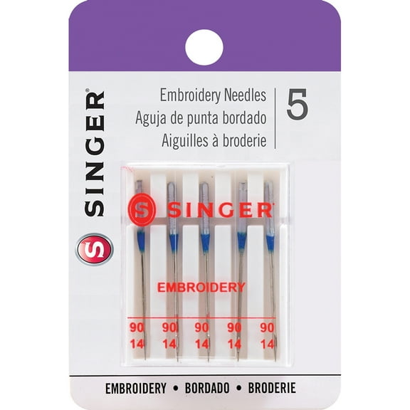 Singer Singer Embroidery Machine Needles 5/Pkg-Size 90