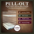 thumbnail image 2 of Vertical Spice - Pull Out Cabinet & Pantry Organizer Drawer - Sliding Drawers for Inside Cabinets - 2 Tiers - 6.9" x 12.25" x 10.6" (Cream, Partially Assembled), 2 of 7
