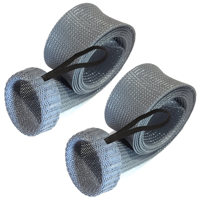 Reaction Tackle Fishing Rod Socks - Fishing Pole Sleeves and Covers for Baitcasting Rods, Spinning Rods Metal Gray (Point-Long-6)