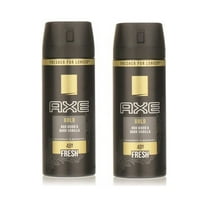 Axe Mens Deodorant, Body Spray, Gold,  Fragrance, 150ml, 5.07oz, 2 Pack