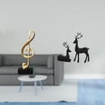 thumbnail image 2 of Escultura de ciervo con forma de nota musical en resina. Adorno creativo de mesa. Figura decorativa para escritorio, chimenea, sala de estar, estudio, 2 of 8