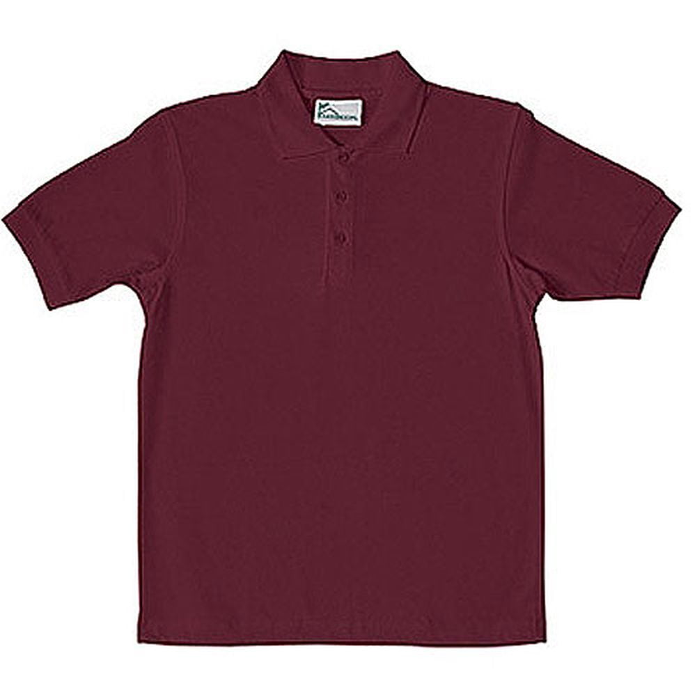 Burgundy Pique Short Sleeve Polo Shirt 