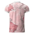 thumbnail image 4 of adviicd Pink Emo Shirts Fashion Men's Causal Short Sleeve Polo Shirts Contrast Collar Half Placket T-Shirts, 4 of 5